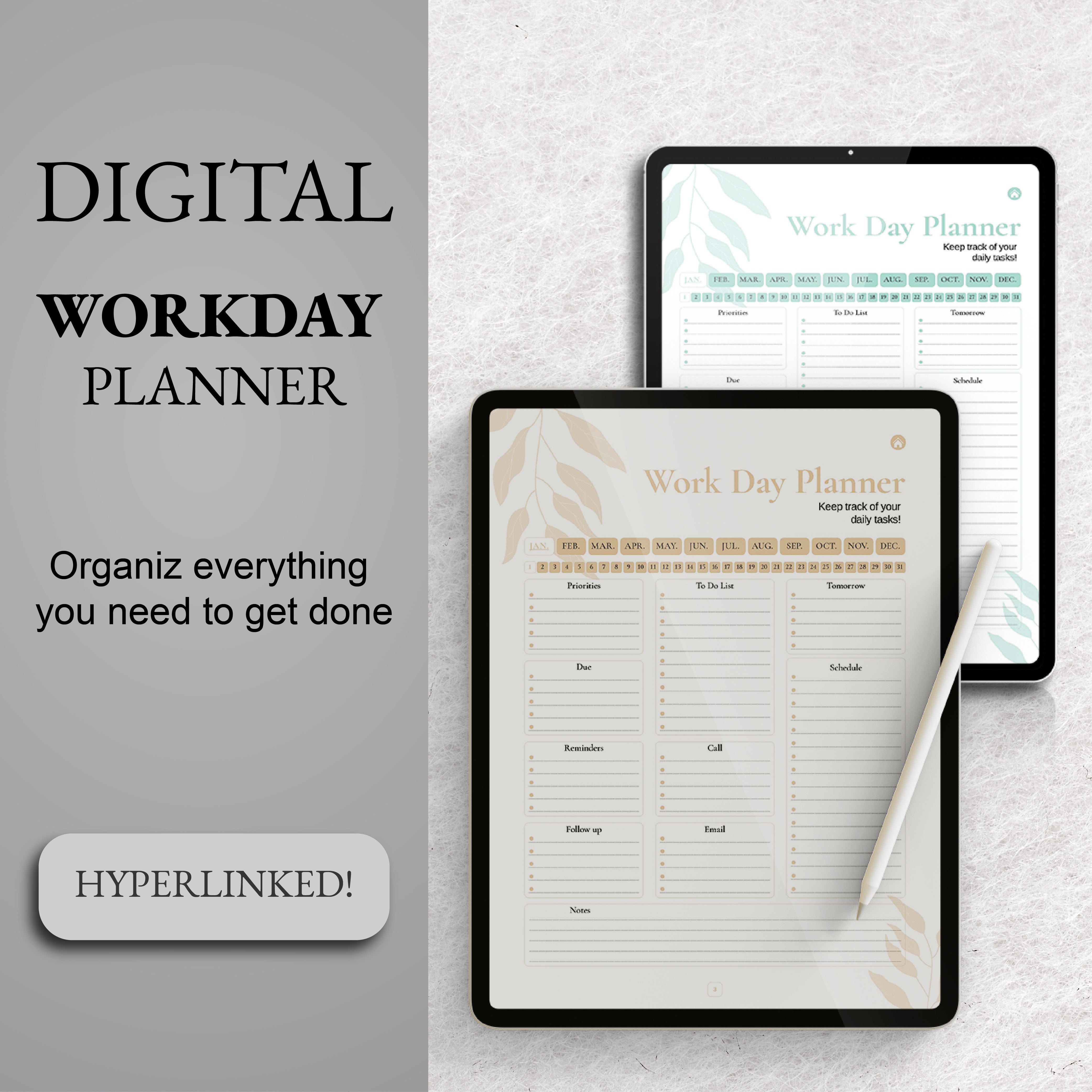 Digital Workday Planner - Digital Planner